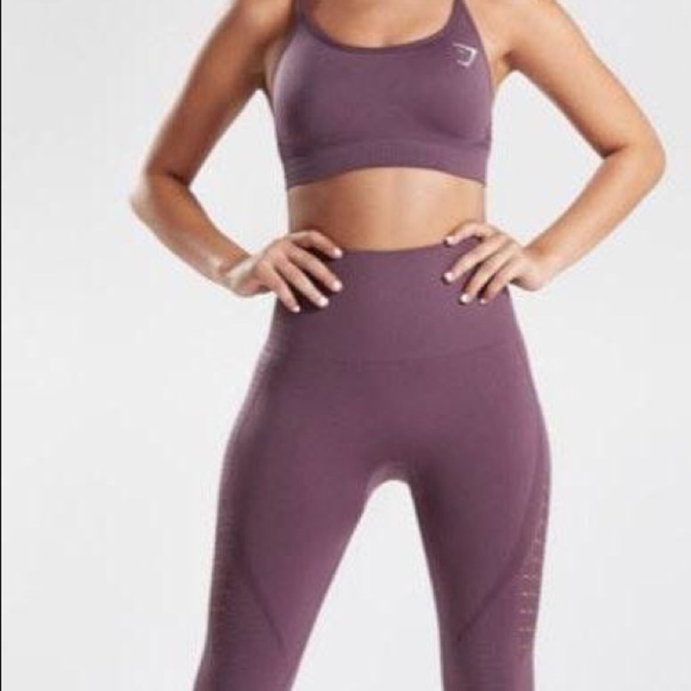 Gymshark Seamless Set - Leggings and Bra - Sz L